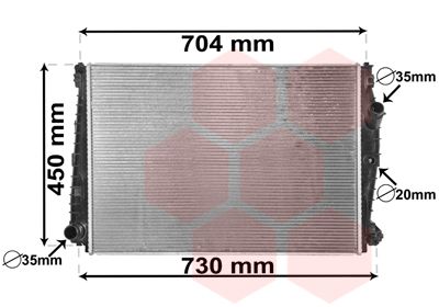 VAN WEZEL Radiaator,mootorijahutus 01002132